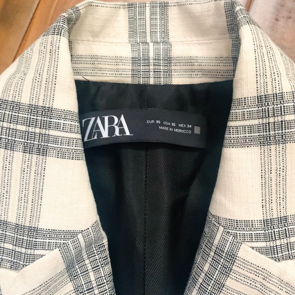 🚫SOLD🚫ZARA RUSTIC CHECK SUIT-BLAZER CROPPED PANT - Picture 11 of 14